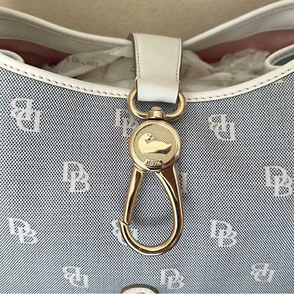 Dooney & Bourke Gray and White Satchel - Picture 13 of 14
